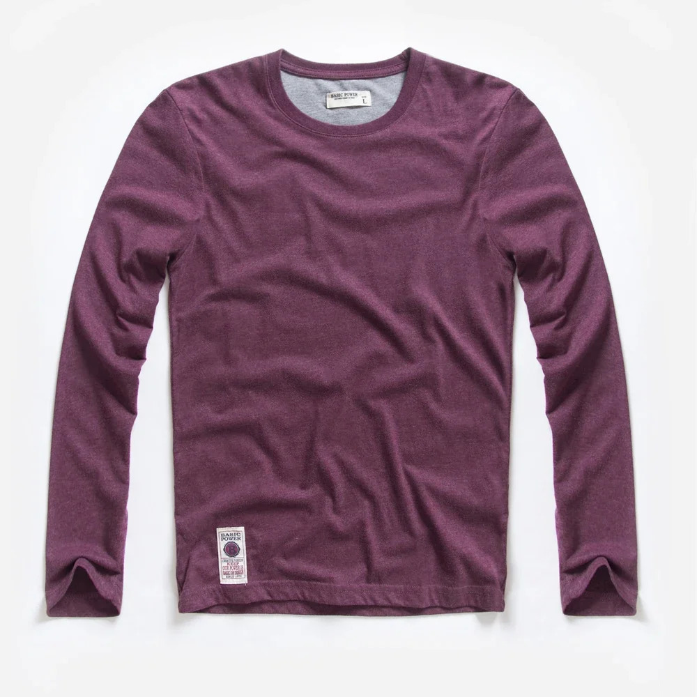 Mens tshirts Spring Long Sleeve Tshirt Mens clothing Y2k Tshirt Washing Sweatshirt Shirts Casual Oneck streetwear Tee Tops 251020