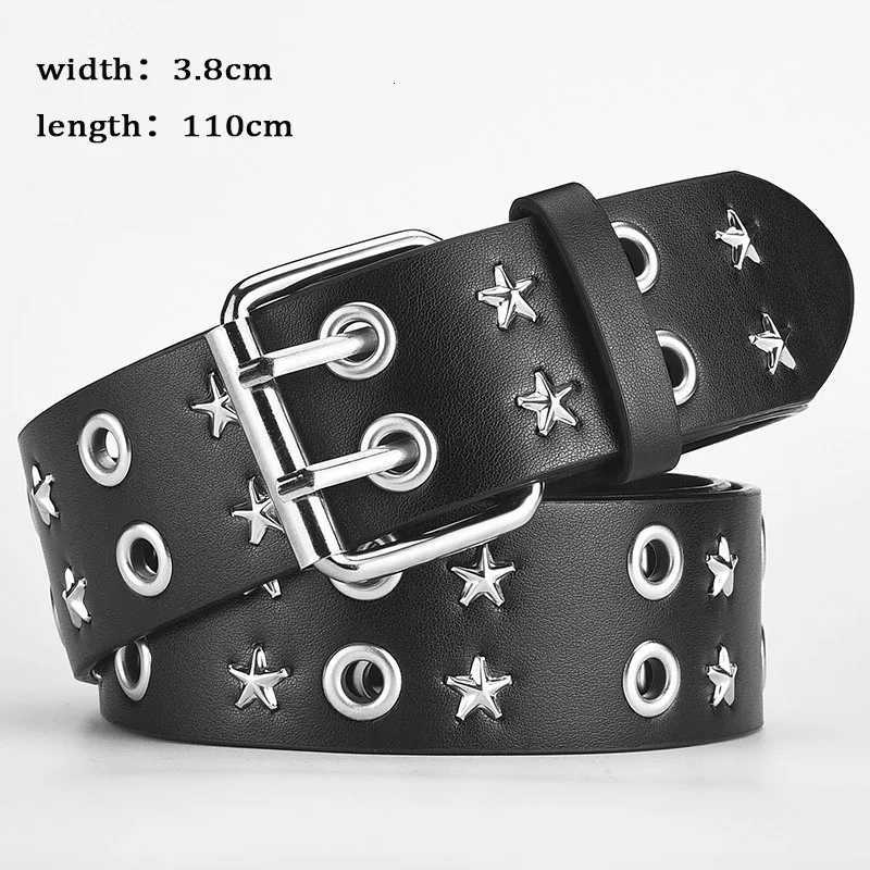 Gothic Punk Leather Y2k Belt For Women Men Metal Buckle Waist Strap Designer Luxury Female Jeans Trouser Decorative WaistbandXJ251023