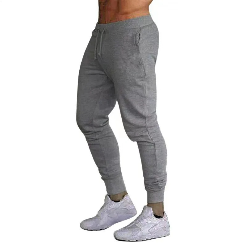 Autumn winter Men Gyms Pure color Pants Joggers Fitness Casual Long Workout Skinny Sweatpants Jogger Tracksuit 251023