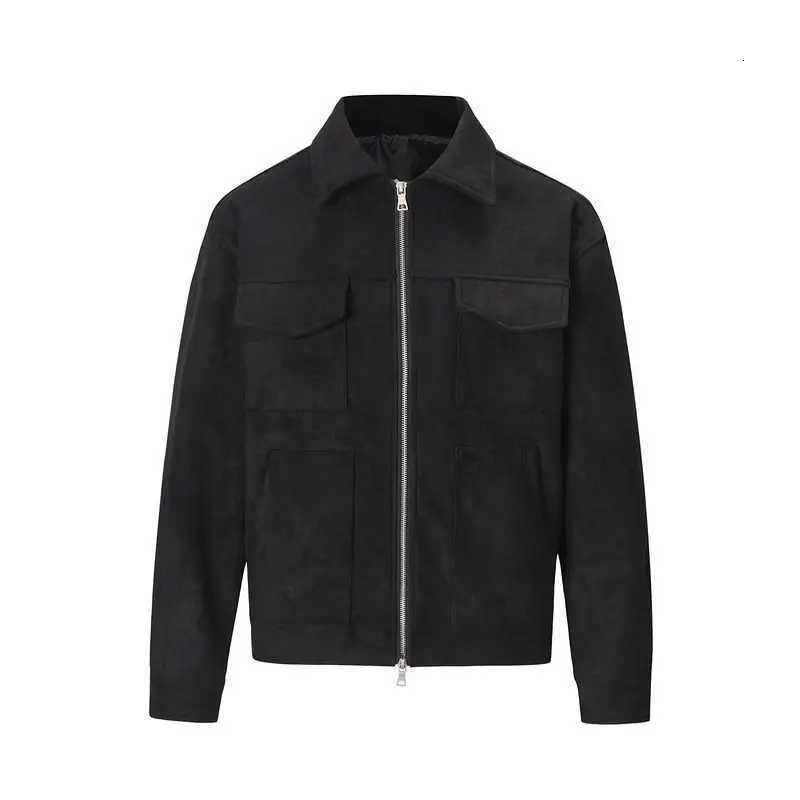 European and American trendy mens jacket spring and autumn mens zipper large pocket jacket W251023
