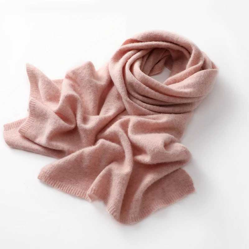 Quality 100 Cashmere Scarf for Women Men Solid Color Warm Winter Knit Wrap Soft Luxury Neck Warmer Fashion Lightweight J251113