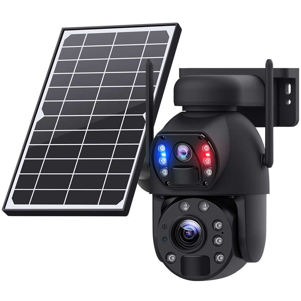 20x Optical Zoom Dual Screen Low Power Consumption Surveillance Night Vision HD Solar Camera