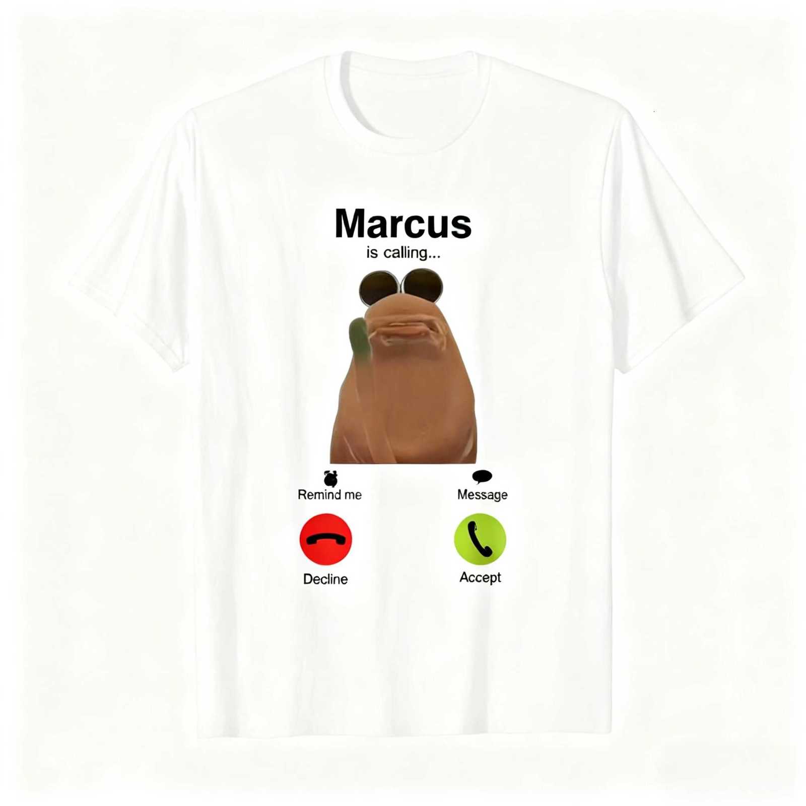 Marcus The Worm Robert Meme Tshirt for Men Women Cotton Ocollar T Shirts Neutral Short Sleeve Tops Summer Leisure StreetwearXJ251023