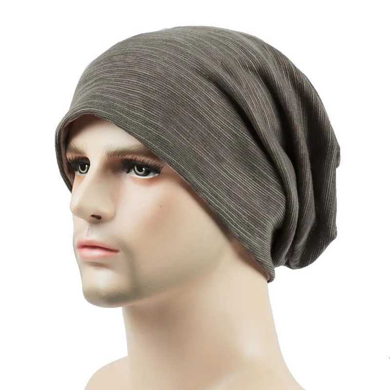 Trend Stripes Autumn Spring Warm Slouchy Beanies Hat Men Women Casual Knitted Outdoor Baggy Skullcaps Soft Bonnet Unisex Ski CapXJ251023