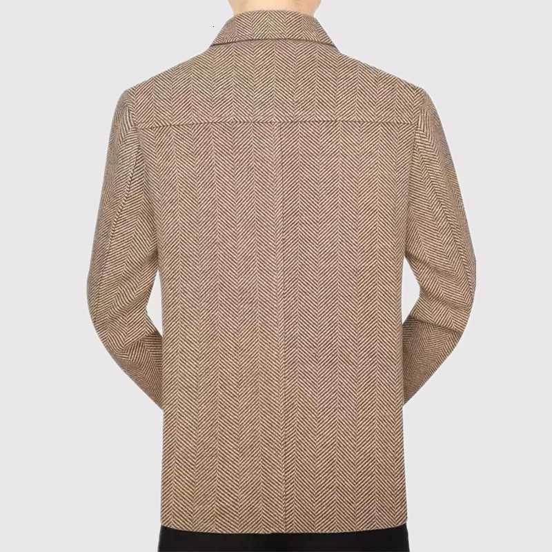 Mens Fashion Spring New Casual Lapel Jacket 2024 High Quality Handsome Business Top for Middleaged Dad Suit W251023