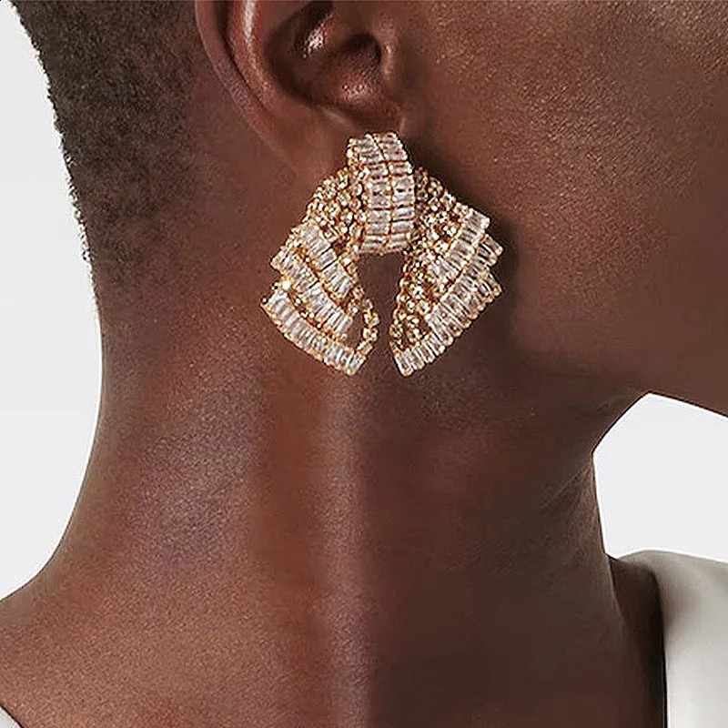 Modern Jewelry European and American Tassel Bowknot Earrings For Women Female Gifts Cool Trend Ear Accessories 251018