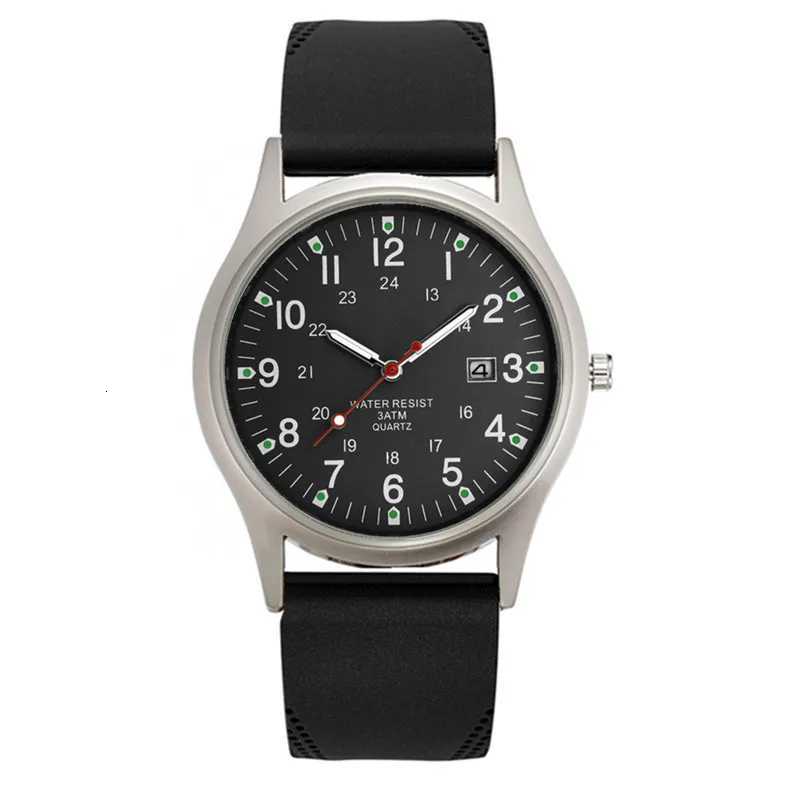 Men Brand Cheap Watches Students Fashion Casual Silicone Band Sports Military Date Quartz Wrist Watch Black Relogio MasculinoL251023