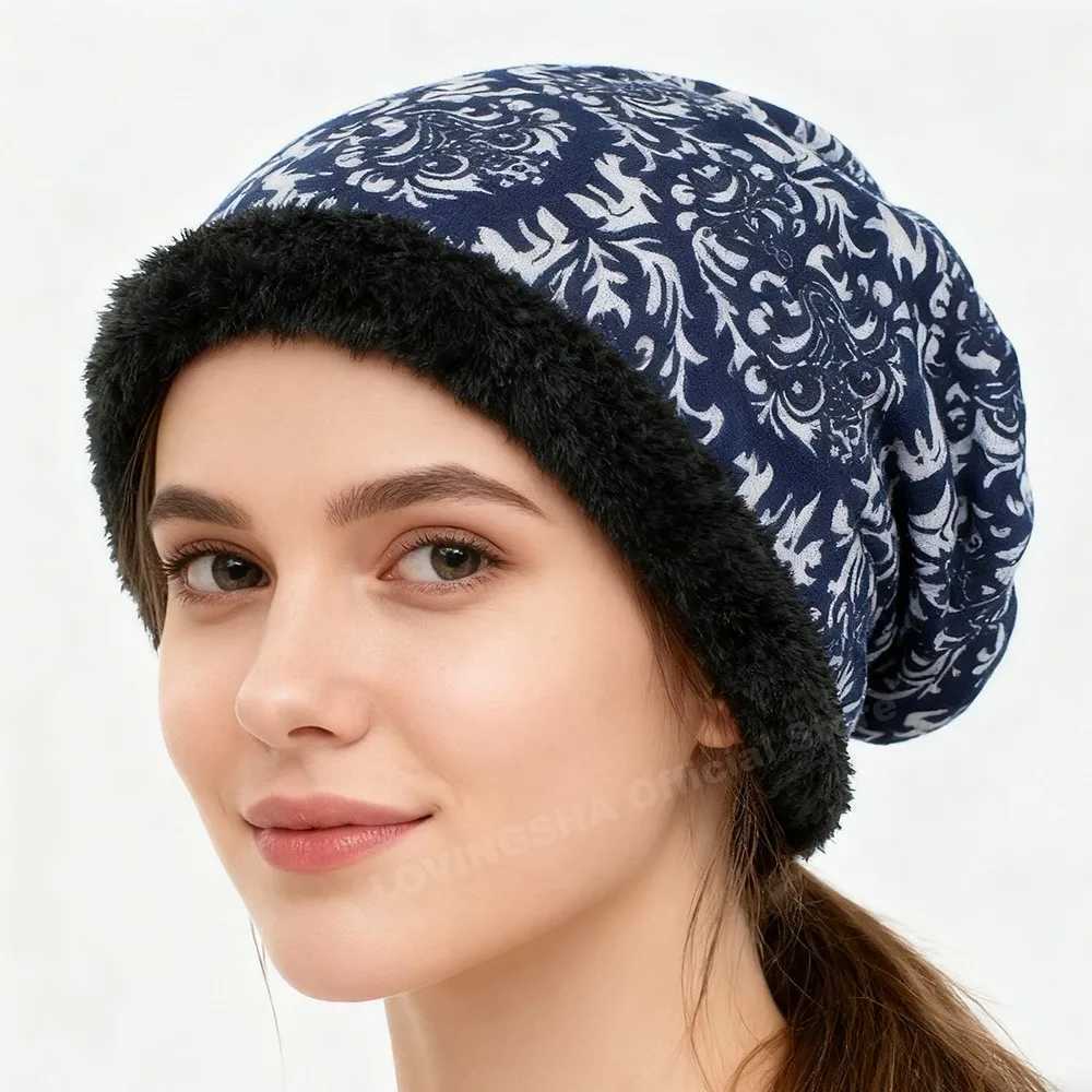Warm Wen Sklies Beanies Autumn Winter Vintage Design Dualuse Hats For Ladies Girl Cho Loss pecia Finino Scarf M91502W251023