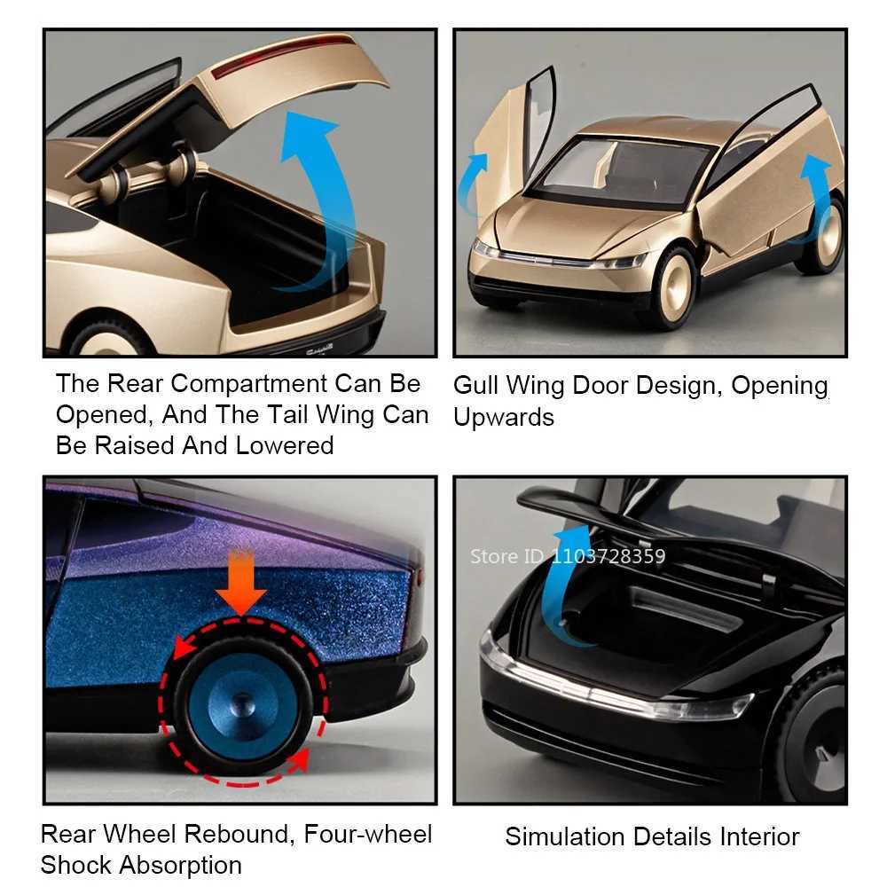 132 Robotaxi Corolla Mini Car Toy Models Alloy Diecast Sound Light Rubber Tires Pull Back Doors Opened Vehicle Toys Kids GiftsT251023