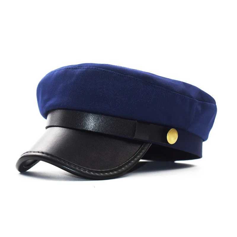 Wens ather Beret Hat Flat Top Breathab Cotton ed British Sty Vintage Fashion Octagon Hat for Daily Outdoor WearW251023