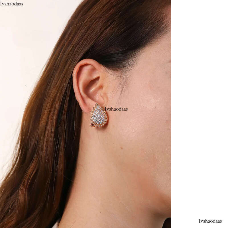 TYYL Vintage Ear Clip Earrings for Women Jewelry Fashion Party Large Water Drop Design Gold Plated Eardrop Stud Earring