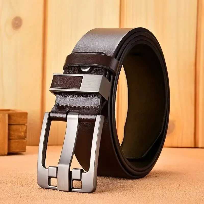 Genuine Leather For Mens High Quality Buckle Jeans Cowskin Casual Belts Business Cowboy Waistband Male Fashion Designer 2024NewXJ251023