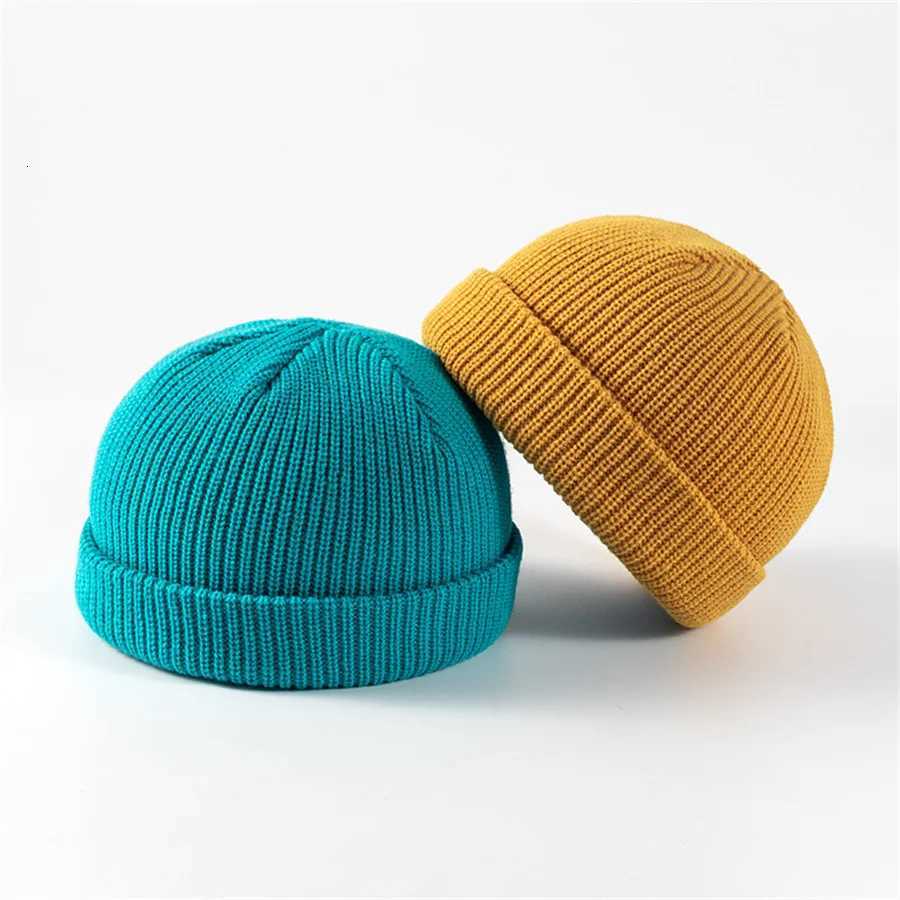 Bright Candy Color Winter Knitted Hat Beanies Skullies for Women Warm Thick Men Hip Hop Skullcap Hat Couple Street Sport BeaniesXJ251023