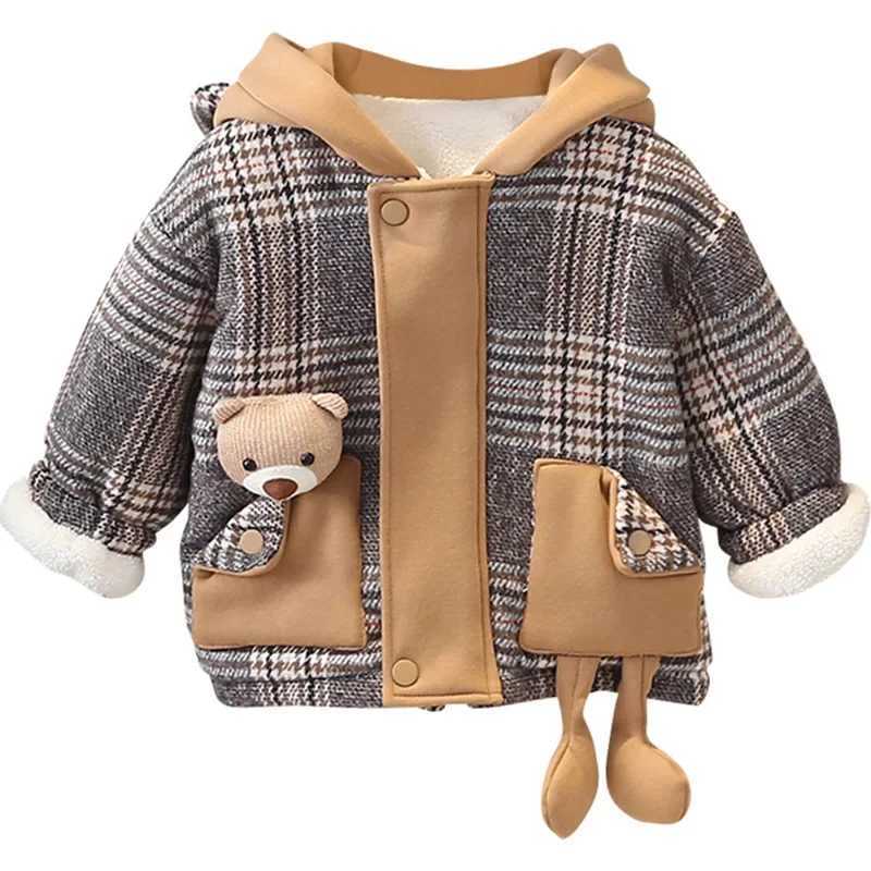 New Thickened Plush Jacket for Boys Babies Trendy Pocket Detail Cozy SinglePiece Outerwear Y251023