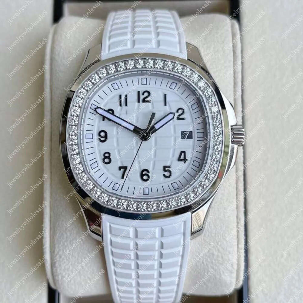 womens 5067A moissanite watch designer automatic movement Size 35.6mm rubber strap montre Sapphire crystal glass fashion watches