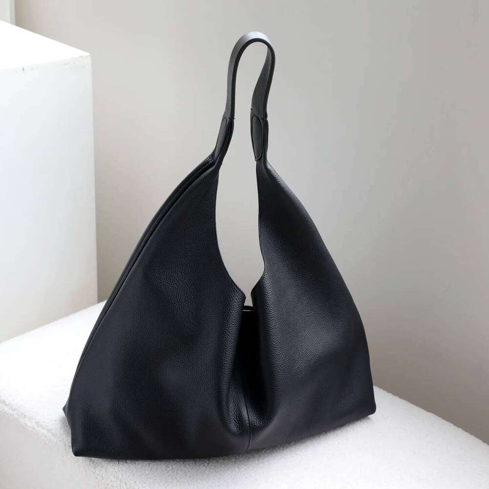 Simple High-end Suede Commuting Large-capacity Leather Lazy and Casual First-layer Cowhide Shoulder Tote Bag