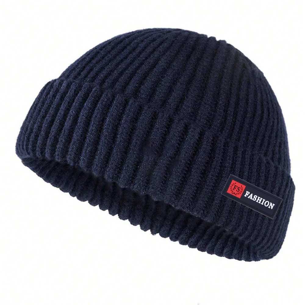 1pc Men Beanies Skl Street Sty Hip Hop Brimss Baggy Melon Cuff Fisherman Beanies Hats Winter Warm Knitted BonnetW251023