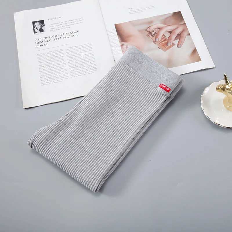 womens winter ribbed leggings High Waist Autumn Winter Warm Legging Cotton Fashion Casual Threaded 2XL Black Pants Sexy LegginT251023