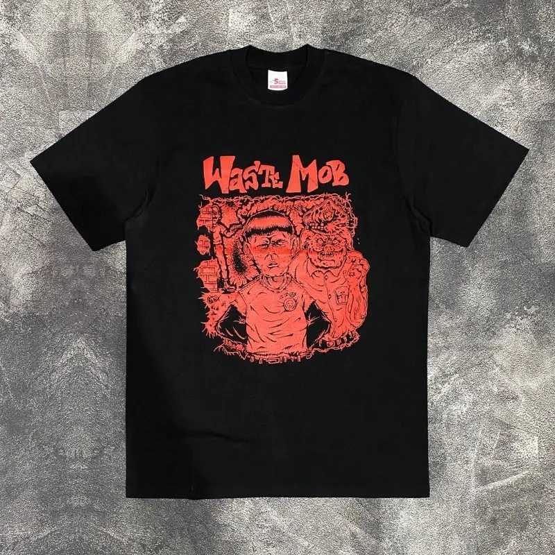 New Retro Street Spoof Tshirt Loose Fashion Trendy Brand Clothing for Women American Goth Harajuku Oversized Shortsleeved MenXJ251023