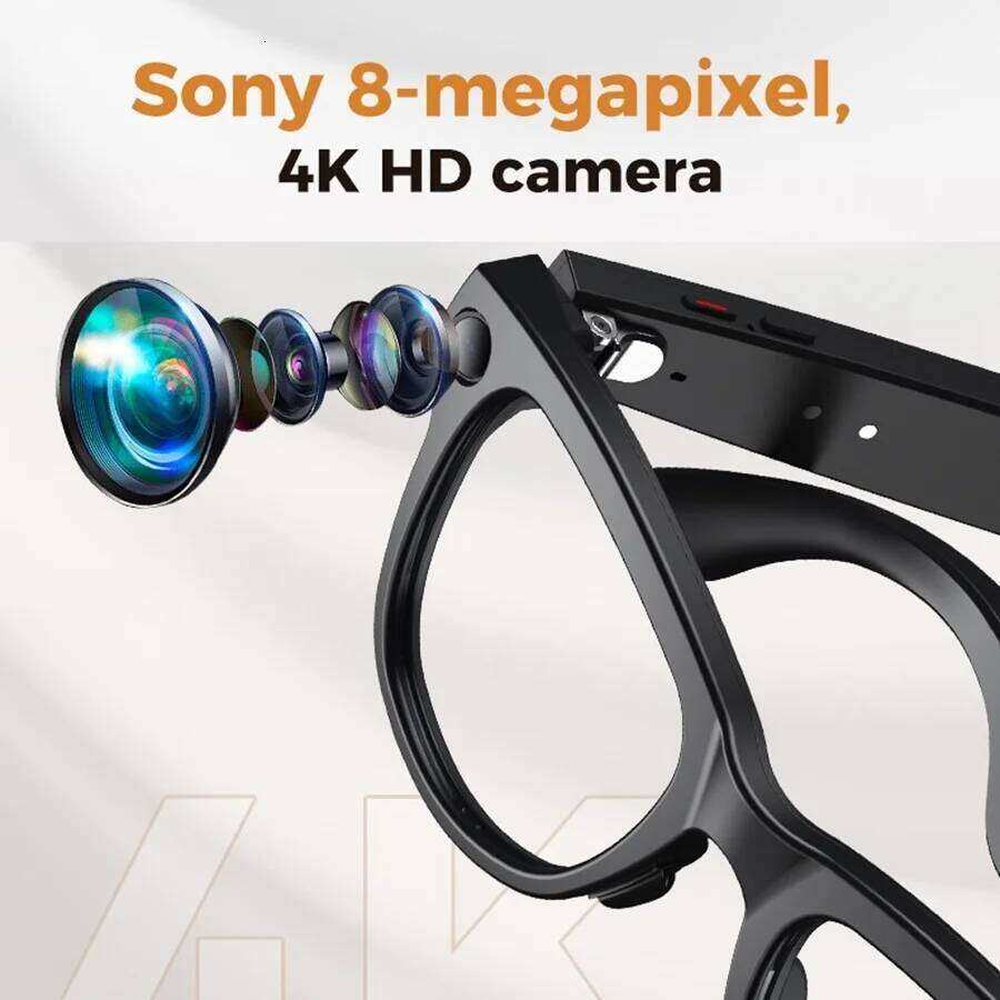 Rechargeable 800W Pixel Camera Smart Glasses With Charging Case Smartglasses Wifi Transmission Image Recognition Ai Translation