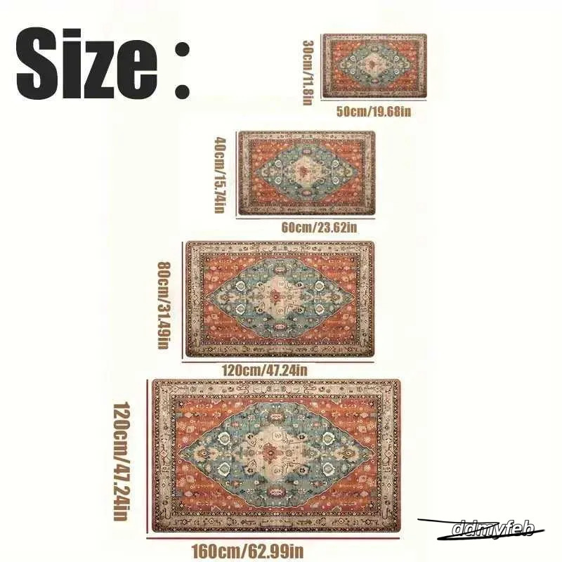 Living Room Carpet Black Area Rug: Soft, Non-Slip Floor Mat For Bedroom, Kitchen, Coffee Table - Washable And Durable Ddmyfeb