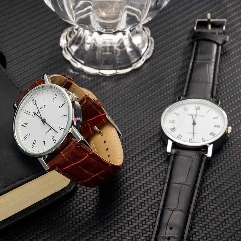 Mens Watches Business Wrist Watch Luxury Leather Strap Analog Watches Quartz Wristwatches Clock Men Women Casual Simple WatchL251023
