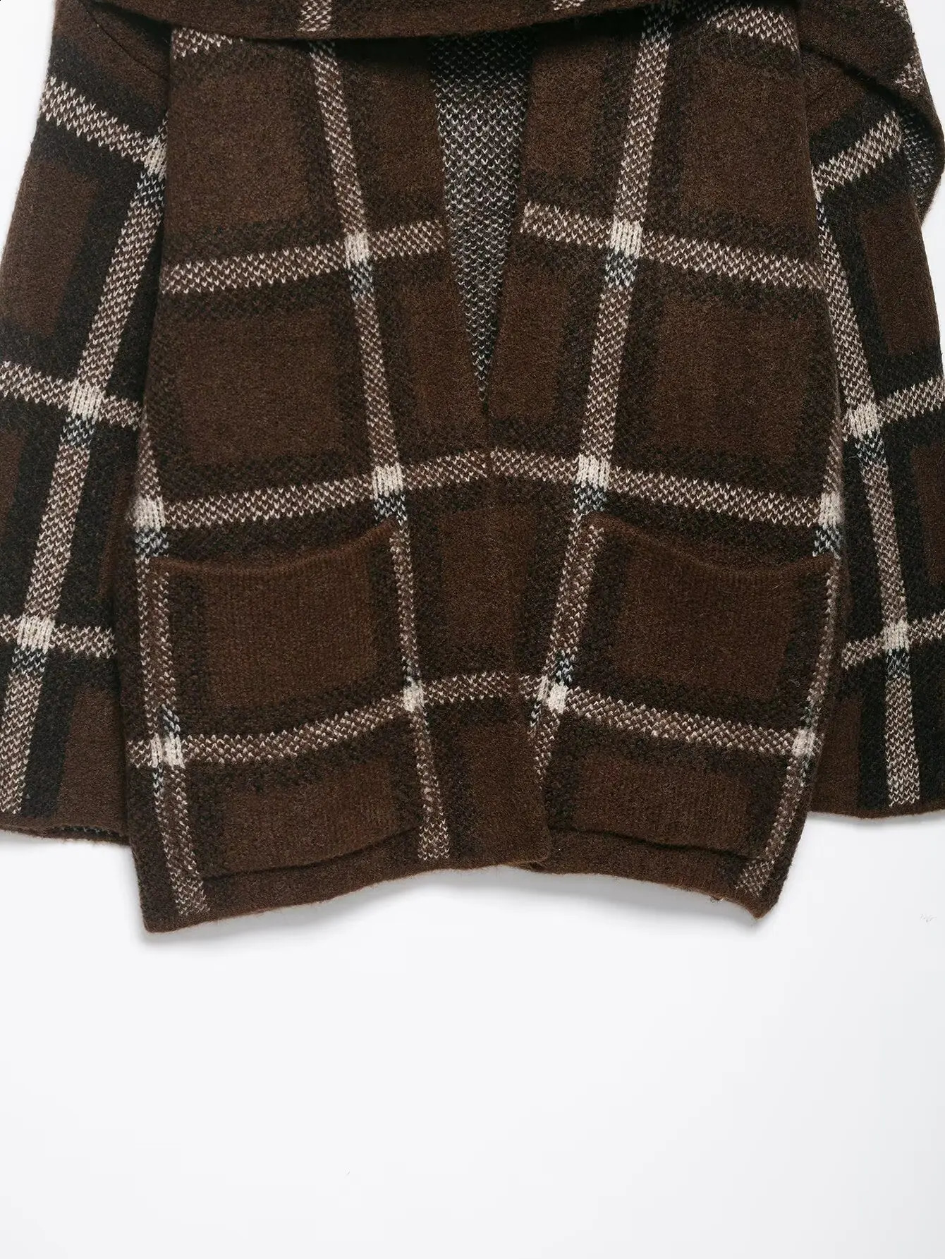 High Quality Autumn Sweater Cardigan Plaid Coat Women Fashion Casual Elegant Long Sleeve Knitted Tops Outerwears Pull Femme 251022