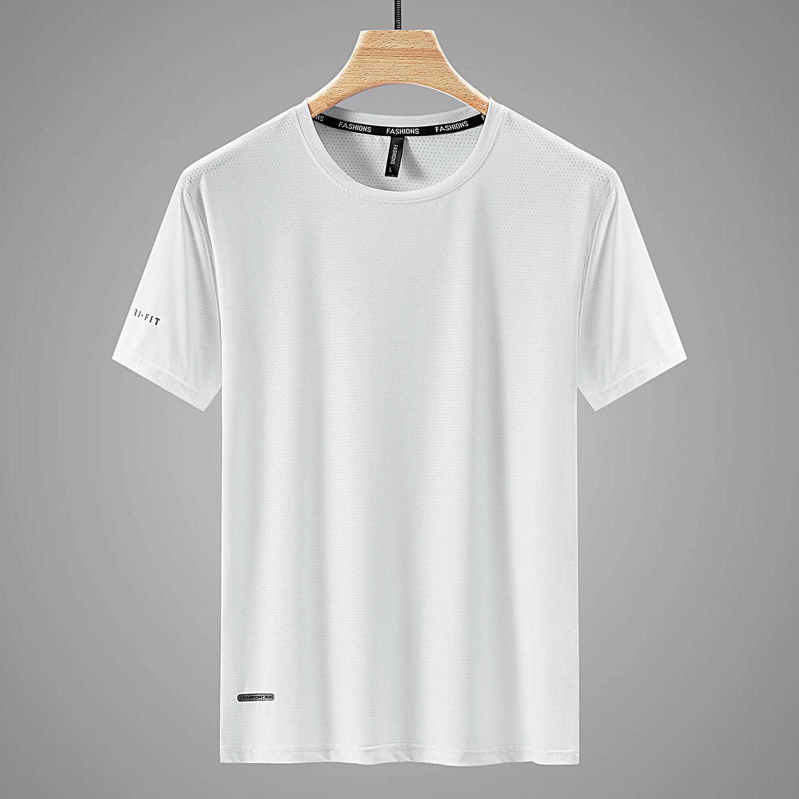 Quick Dry Sport T Shirt MenS 2024 Short Sleeves Summer Casual White Plus OverSize 6XL 7XL 8XL 9XL Top Tees GYM Tshirt ClothesXJ251023