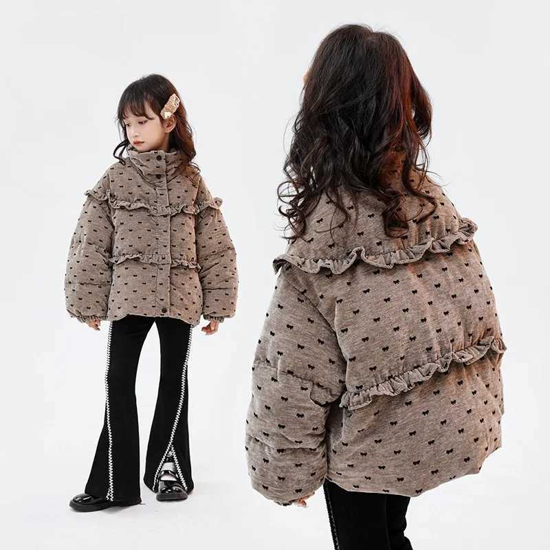 RAISE Winter 412Y Kids Girls Parka Bow Print Thick Warm Children Girl Winter Jacket Young Teenagers Girl Sweet Padded Outerwear Y251023