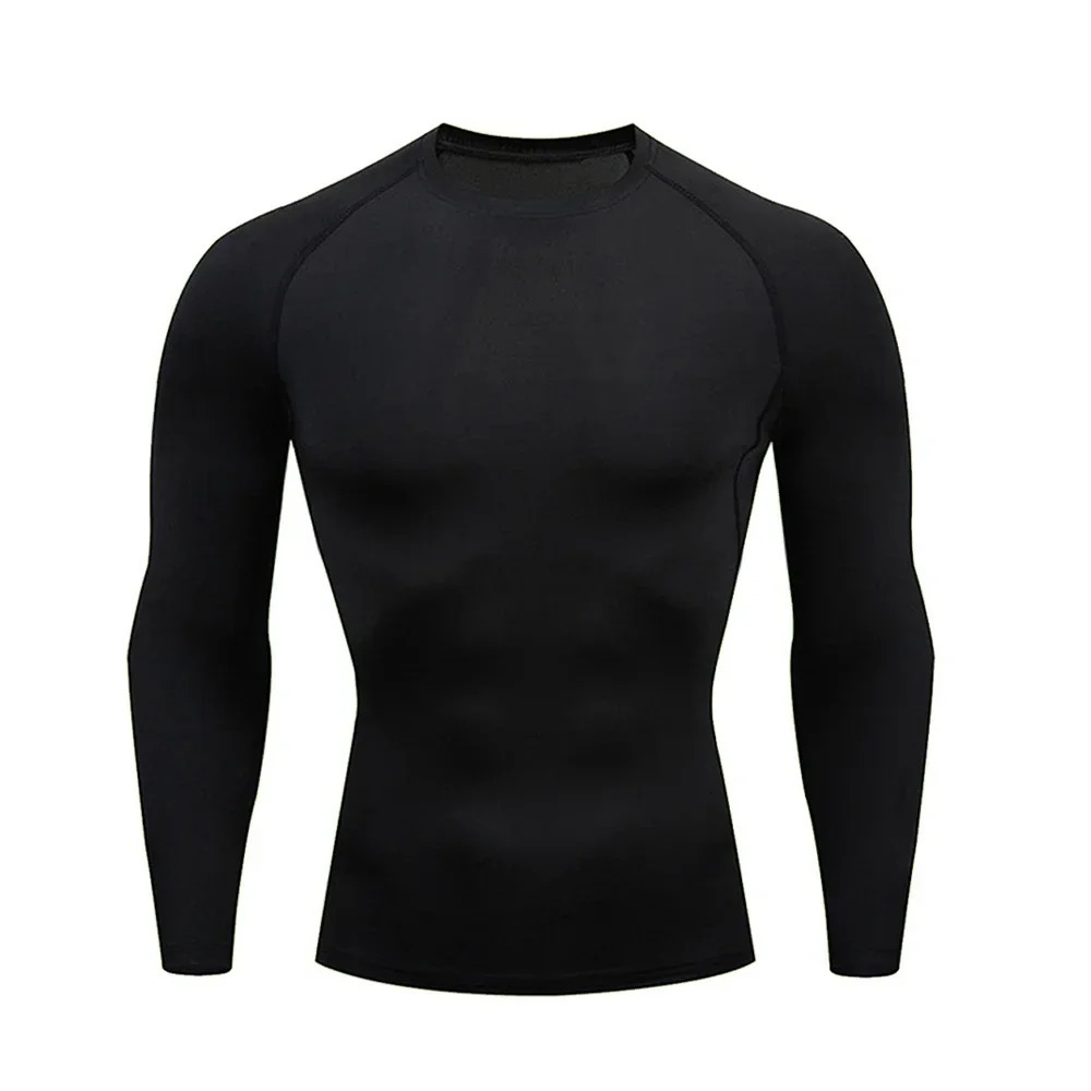 Mens Compression Shirt Men Fitness Long Sleeve Running Shirt Man Gym Under T Shirt Football Sportswear Tights 251020