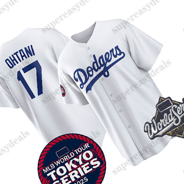17 Shohei Ohtani Dodgers 2025 World Series Jerseys Yoshinobu Yamamoto Enrique Hernandez Freddie Freeman Mookie Betts Roki Sasaki custom