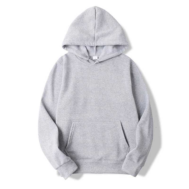 new mens solid grey Hoodies Autumn Long Sleeve Pullover Tops Casual Pocket Hoodies Unisex Outer Loose Sport WearT251023