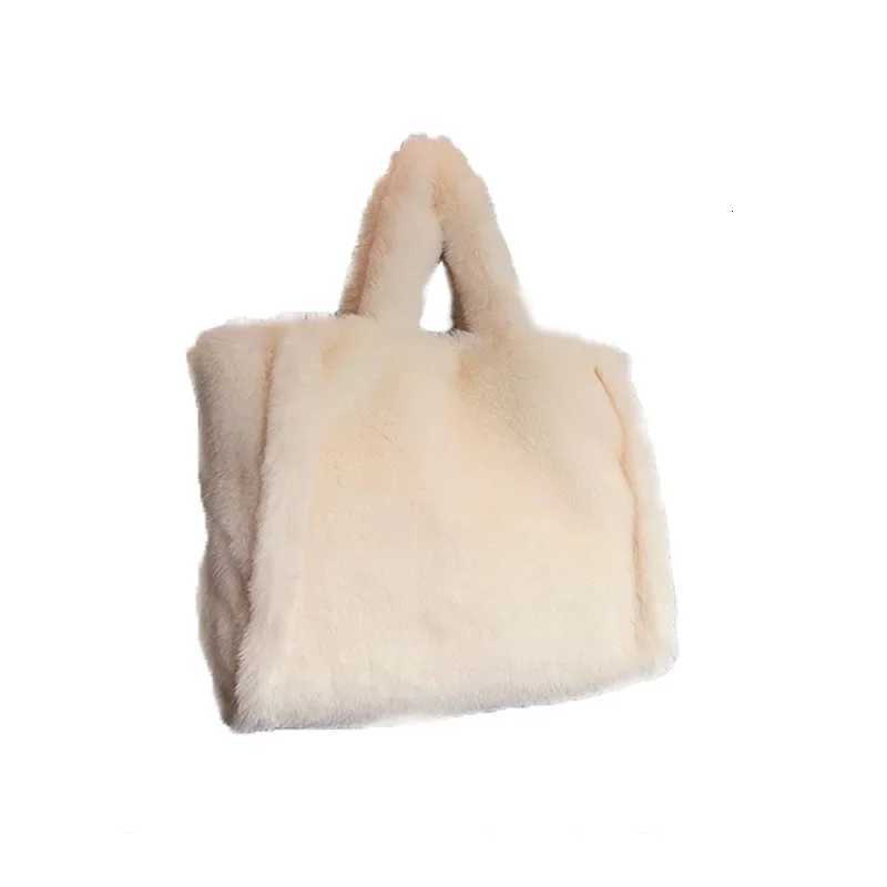 Winter Fashion Womens Furry Tote Handbags Large Capacity Commuter Ladies Faux Fur Shoulder Bag Soft Plush Female Crossbody BagsL251023
