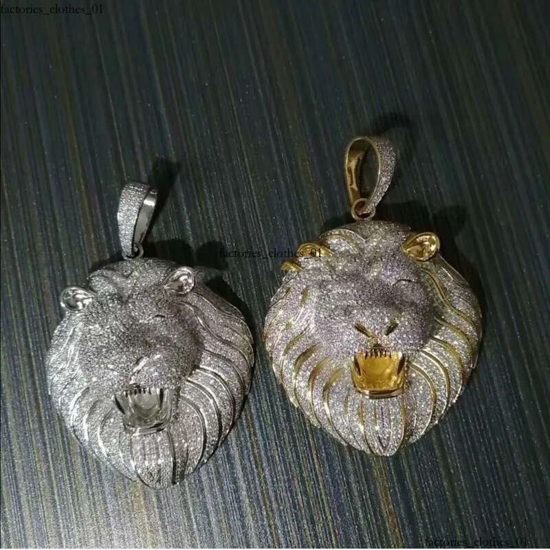 mens jewelry hip hop Iced out pendant designer necklace bling dia cuban link chain big pendants lion animal rapper accessories 111