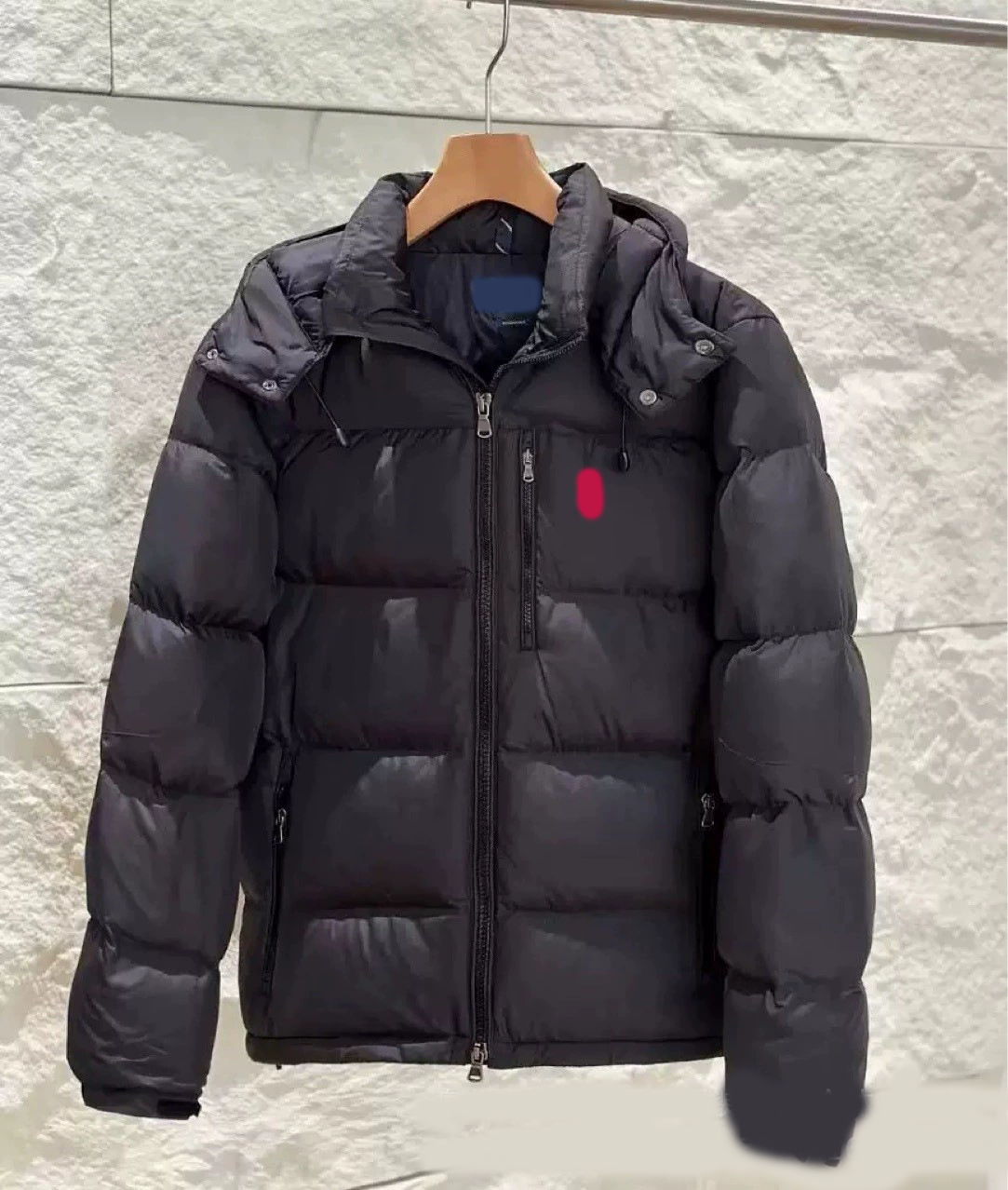 Men's Down Jackets Warm Thick Cotton Padded Jacket Trendy Parkas Winter Coat Solid Color Puffer Streetwear Mens Coats Clothing