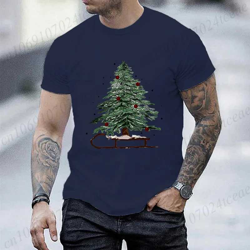 Mens Xmas TeeChristmas Sleigh Graphic T Shirts Women Men Short Sleeve Tee Shirt Clothes Christmas Tree T Shirt Mens ClothingXJ251023