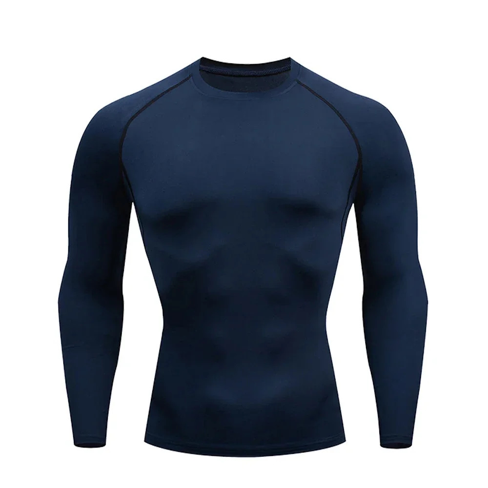 Mens Compression Shirt Men Fitness Long Sleeve Running Shirt Man Gym Under T Shirt Football Sportswear Tights 251020