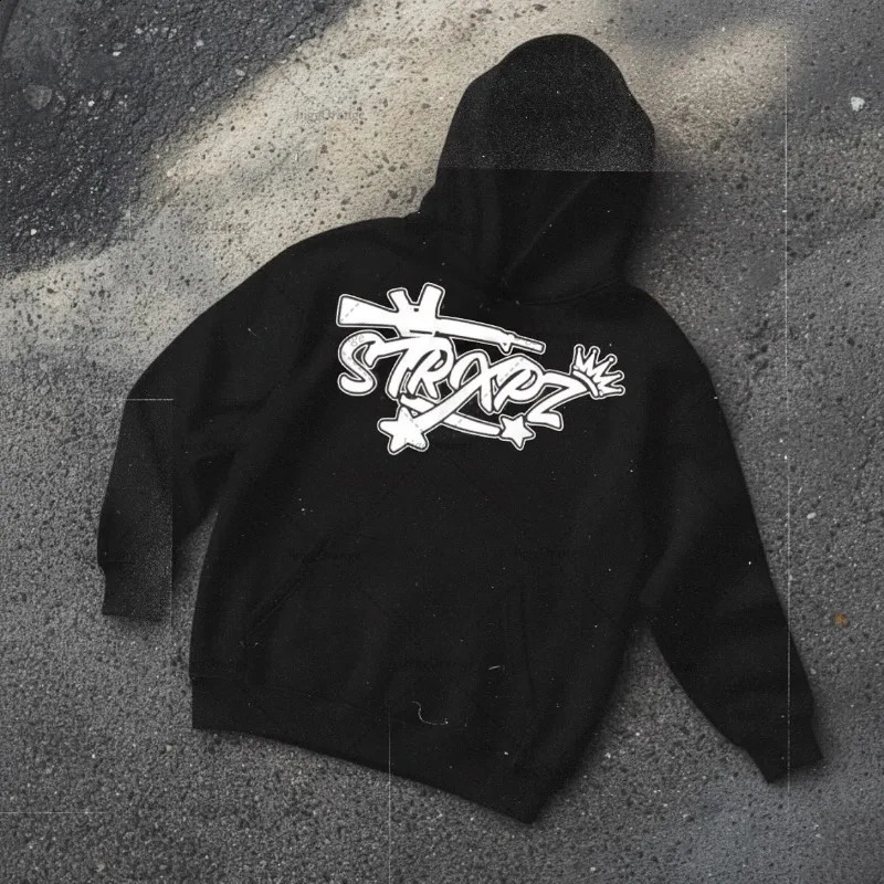 American High Street Fashion Clothing Hip Hop Harajuku Retro Y2K Loose Men Suit Gothic Punk Casual Sweatshirt 251021