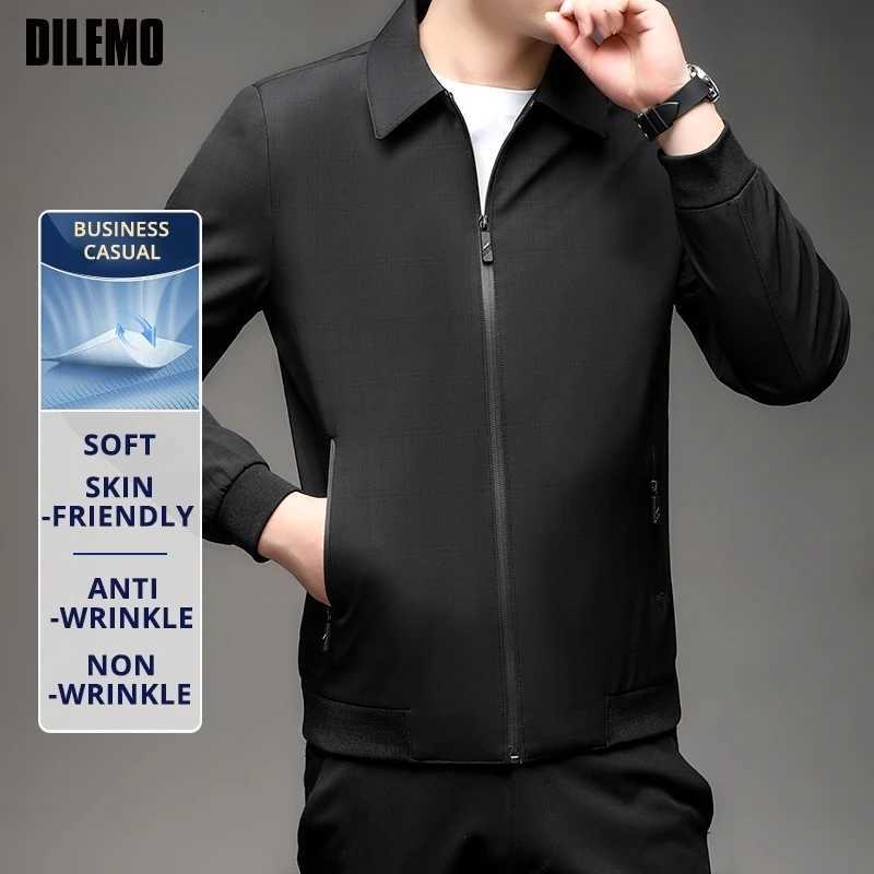 Premium Anti Wrinkle New Men Business Casual Turndown Collar Brand Blazer Jacket Windbreaker Lightweight Executive Coats W251023