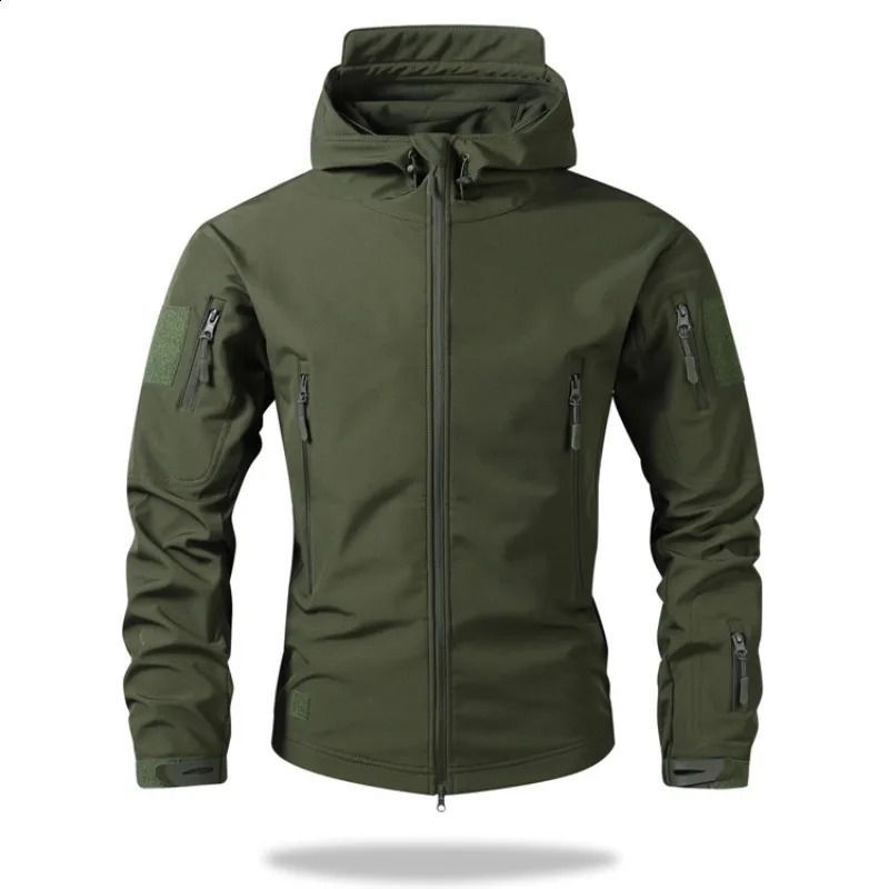 Mens Winter Softshell Waterproof Jackets Male Hoodie Coat Fishing Hiking Camping Climbing Skiing Fashionable Versatile Outdoor 251015
