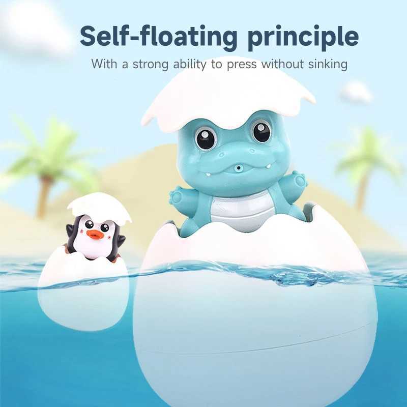 Baby Bathing Toy Kids Bath Toys Cute Dinosaur Duck Penguin Egg Water Spray Sprinkler Bathtub Swimming Pool Bath Toy Water Toy J251023