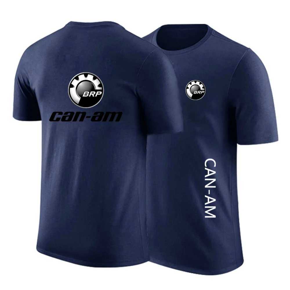 CANAM BRP 2022 Mens New Round Neck Cotton Casual Solid Color Short Sleeve Print Breathable Tee Summer High Quality T Shirt TopXJ251023
