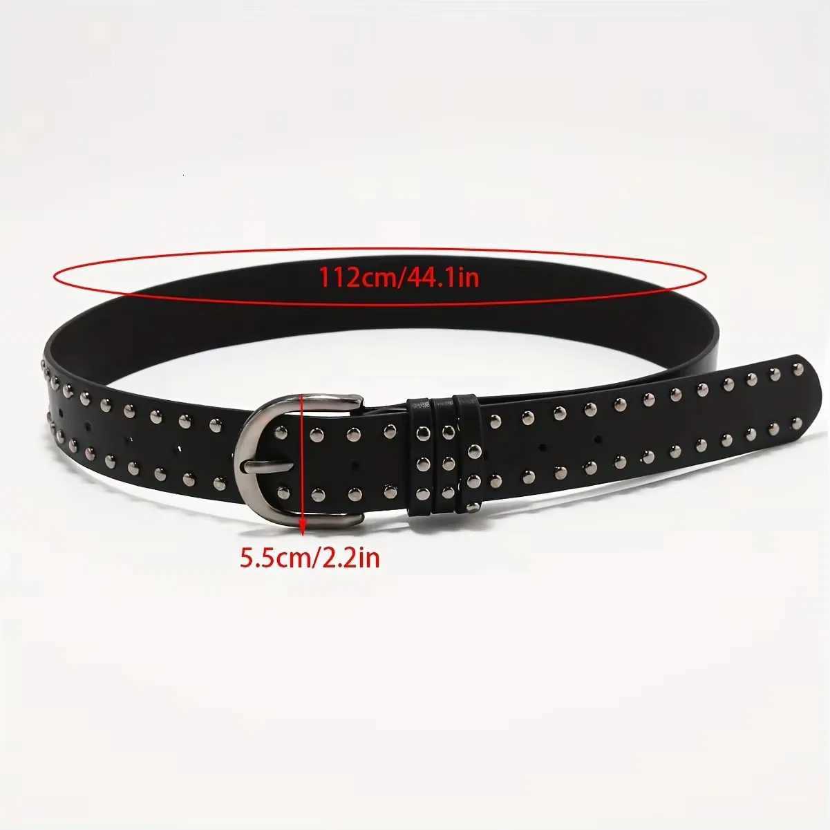 New style rivet black punk style needle buckle belt versatile and highend for women Y2k belt mens and womens denim beltXJ251023