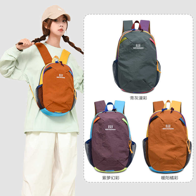 Lightweight Casual Outdoor Sports Bag Large Capacity Nylon Versatile Hiking Mountaineering Bag Fashionable Commuting Travel Small Backpack W251023