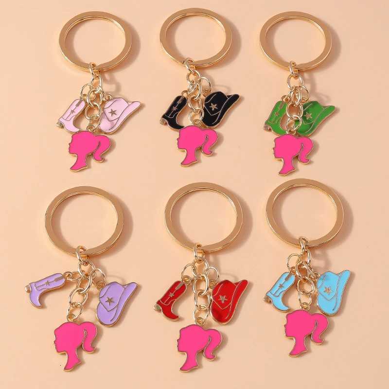 Fashion Women Hat Shoe Pendants Keychain for Car Key Handbag Purse Hanging Keyrings Accessories DIY Jewelry Gifts Z251023