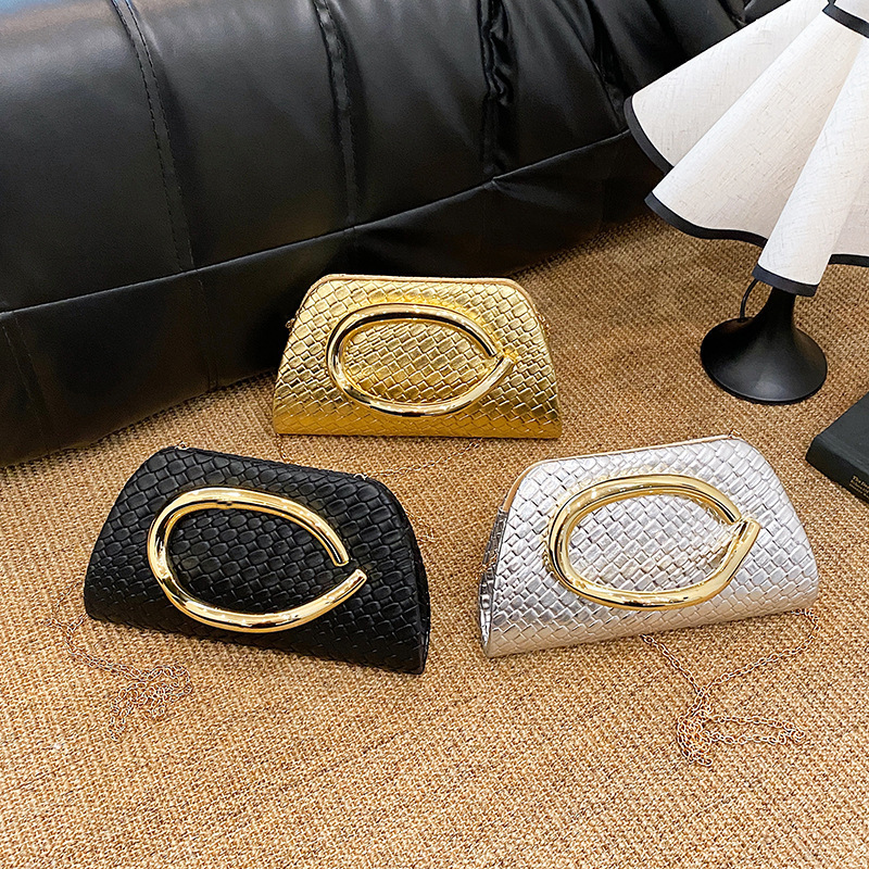 Luxury Brand Designer Bag Niche Metal Clutch Evening Bag For Women Fashion Patchwork Chain Shoulder Stylish Crossbody Box Bag