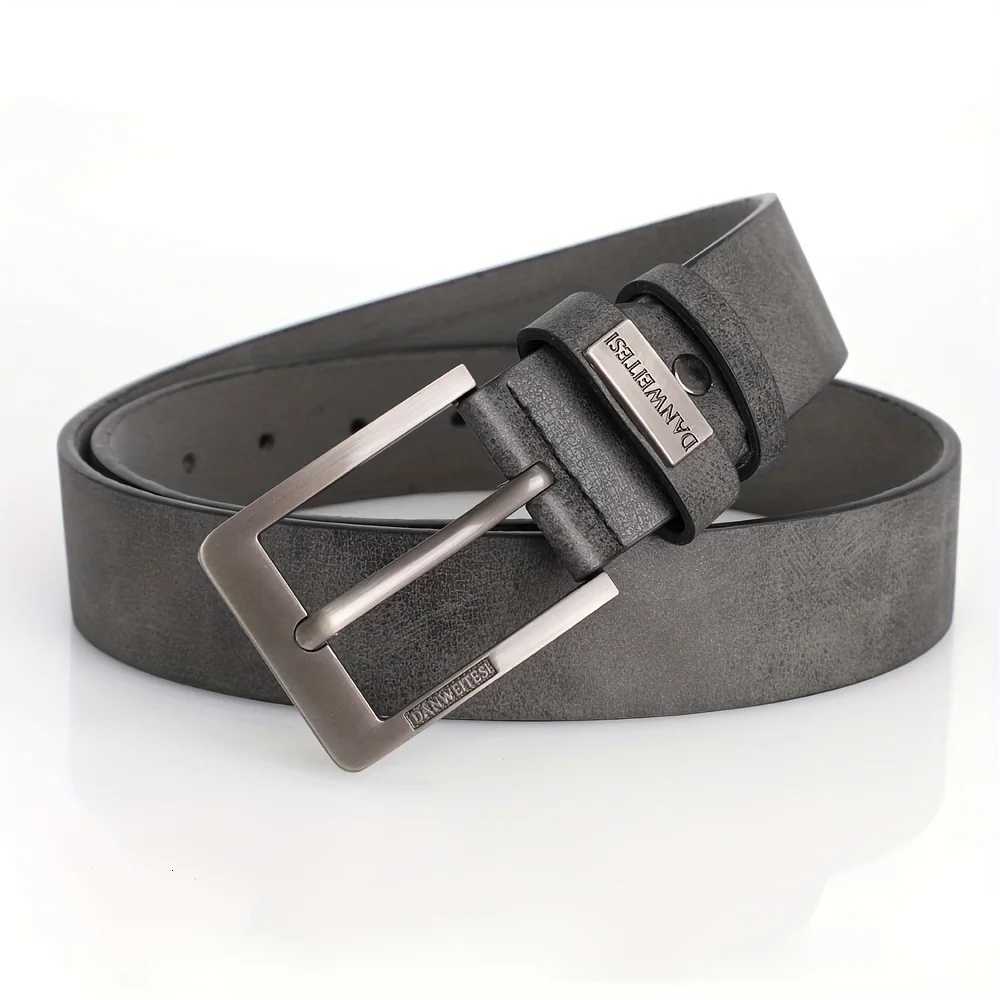New Mens HighQuality PU Leather Belt Metal Pin Buckle Belt Leisure Business Waistband Fashionable Male Accessory Designer BeltXJ251023