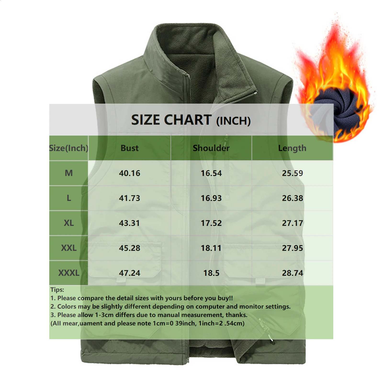 Mens Winter Fleece Cargo Vest Outdoor Multi Pocket Sleeveless Jacket Warm Thick Work Waistcoat Leisure Solid Color 251023