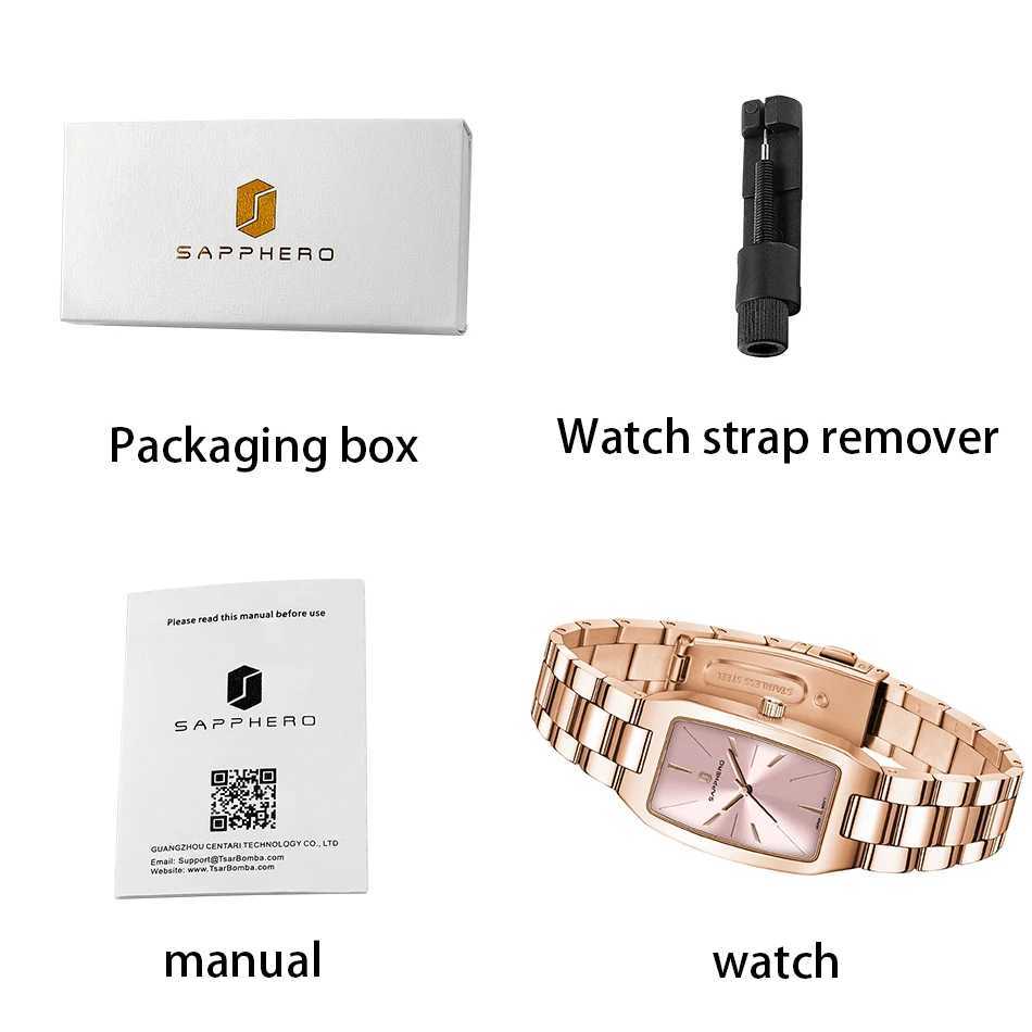 SAPPHERO Womens Quartz Watch Elegant Rose Gold Watch Waterproof 30M Watch Slim UltraThin Watch Premium Gift Box Set WatchL251023