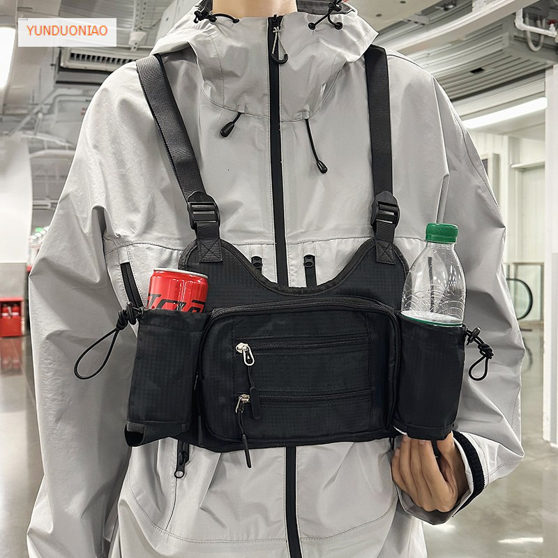 Fashion trend tactical backpack autumn and winter new personalized vest bag retro versatile vest bag couple chest bag designer bag